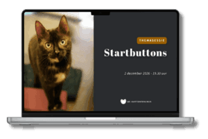 Kat geeft startbutton-signaal voor vrijwillige zorghandeling