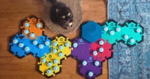 Ivy gebruikt de beste praatknoppen voor katten van FluentPet Connect